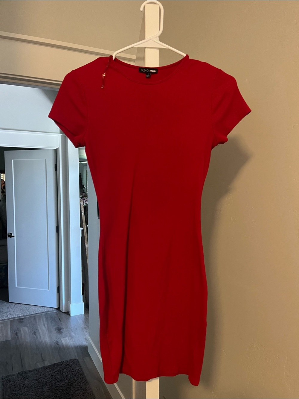 Fashion Nova Crewneck Short Sleeve Knit Dress